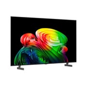 LG OLED evo AI C6 with Brightness Booster Pro shows a dark scene where glowing particles surrounding a deer silhouette, delivering up to 3.2x brighter peak brightness with higher luminance and clearer detail.