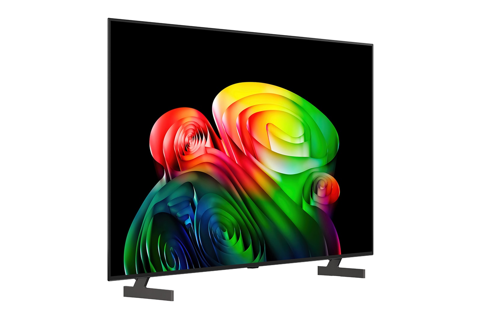 LG OLED evo AI C6 shows a split-screen planet-and-stars scene, comparing an anti-glare matte display with its Perfect Black & Perfect Color display for clearer picture quality in any light, supported by UL certification and Intertek certifications for color volume and color fidelity.