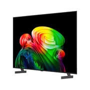 LG OLED evo C6 AI TV’s alpha 11 AI Processor 4K Gen3 glows in purple and blue light on a dark circuit board, highlighting the Dual AI Engine and delivering NPU up to x5.6 faster, CPU 50% faster, and GPU 70% stronger performance.