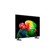 LG OLED evo AI C6 with Brightness Booster Pro shows a dark scene where glowing particles surrounding a deer silhouette, delivering up to 3.2x brighter peak brightness with higher luminance and clearer detail.