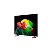 LG OLED evo AI C6 shows a split-screen planet-and-stars scene, comparing an anti-glare matte display with its Perfect Black & Perfect Color display for clearer picture quality in any light, supported by UL certification and Intertek certifications for color volume and color fidelity.