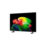LG OLED evo C6 AI TV’s alpha 11 AI Processor 4K Gen3 glows in purple and blue light on a dark circuit board, highlighting the Dual AI Engine and delivering NPU up to x5.6 faster, CPU 50% faster, and GPU 70% stronger performance.