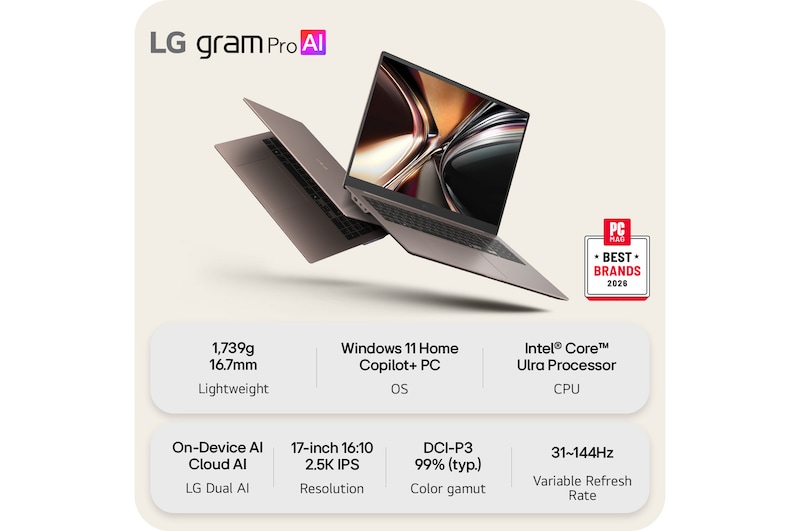 'This image shows two lightweight laptops displayed on a bright background. One laptop is angled to highlight its slim, compact rear design, while the other is open, emphasizing a thin and lightweight build, with key specifications shown below.