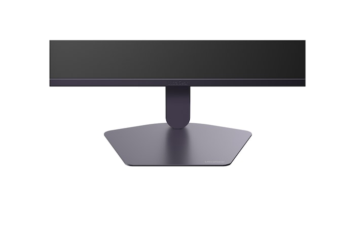 Front view of the monitor stand and base