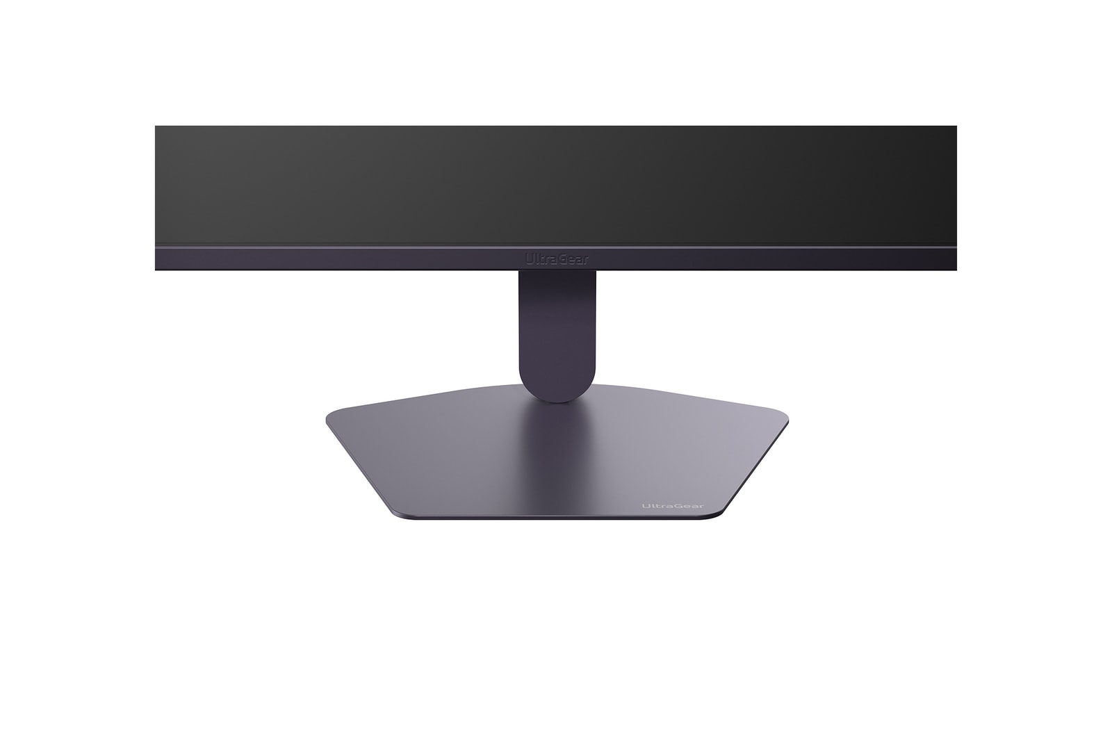Front view of the monitor stand and base