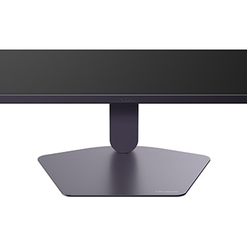 Front view of the monitor stand and base
