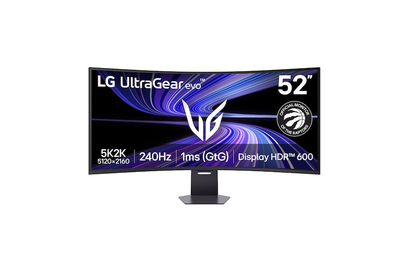 Front view of a 52-inch UltraGear evo G9, 5K2K 240Hz Gaming Monitor (52G930B)