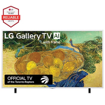 Front view of 55 inch LG Gallery TV AI with frame LX7 4K ART TV 2026 55LX7BPUA