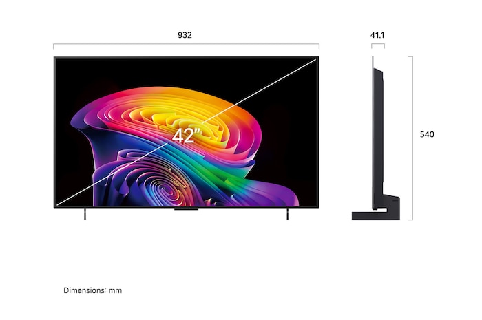 LG 42 Inch LG OLED evo AI C6 4K Smart TV 2026, OLED42C6PUA