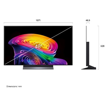 LG 48 Inch LG OLED evo AI C6 4K Smart TV 2026, OLED48C6PUA