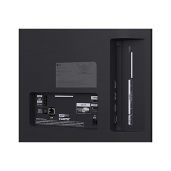 The front view of LG OLED evo AI C6, released in 2026, features a slim black bezel, with a vivid, sculpted swirl of layered rainbow tones flowing across the screen.