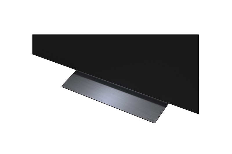 LG OLED evo AI C6 with Brightness Booster Pro shows a dark scene where glowing particles surrounding a deer silhouette, delivering up to 3.2x brighter peak brightness with higher luminance and clearer detail.