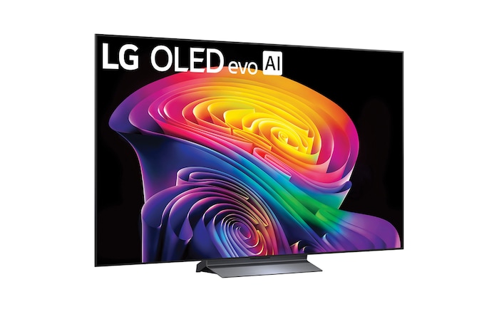 LG OLED evo AI C6 featuring Hyper Radiant Color Tech, delivering Perfect Black, Perfect Color, X3.2 brighter display, and alpha 11 AI Processor 4K Gen3 with Dual AI Engine.