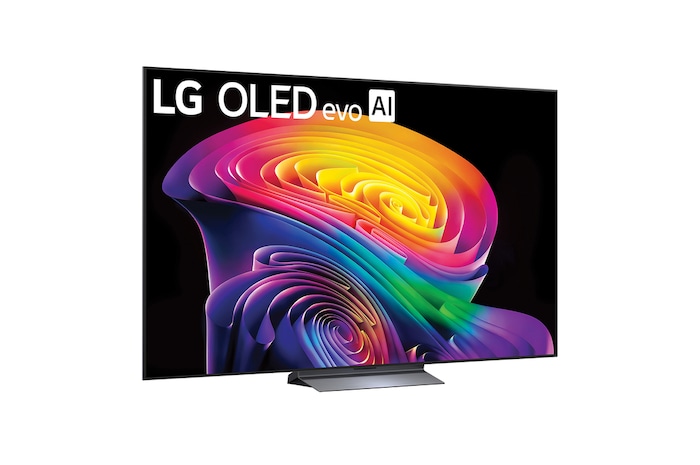 LG OLED evo AI C6 featuring Hyper Radiant Color Tech, delivering Perfect Black, Perfect Color, X3.2 brighter display, and alpha 11 AI Processor 4K Gen3 with Dual AI Engine.
