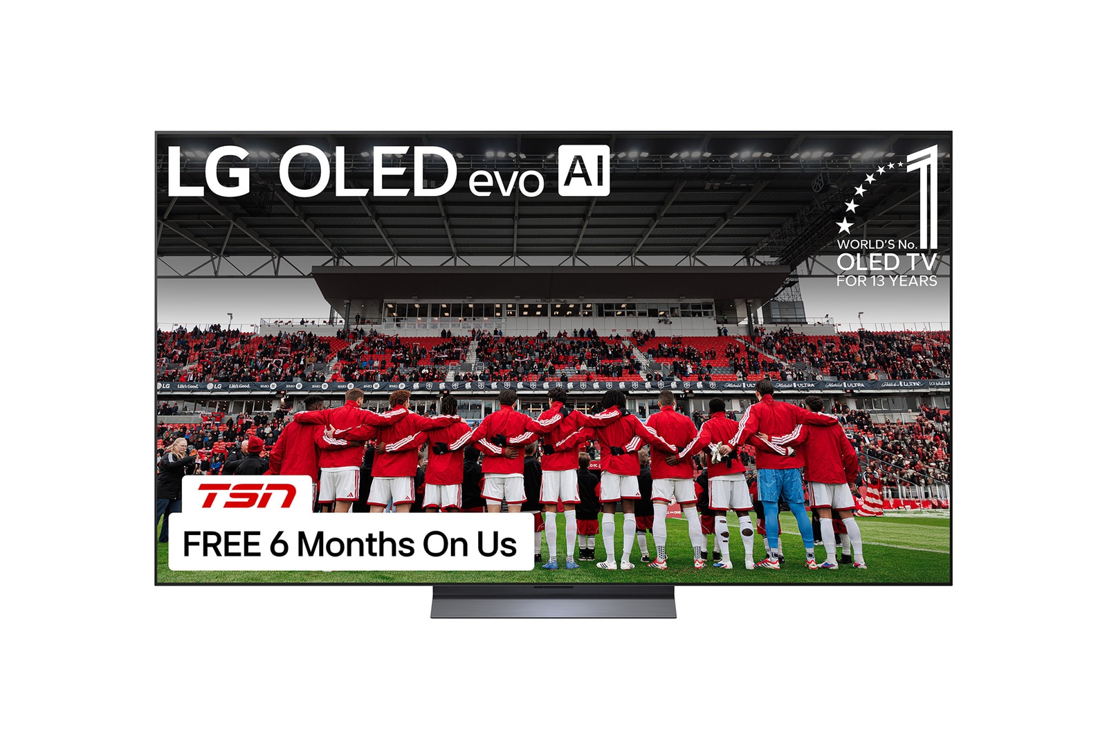 Front view of 77 Inch LG OLED evo AI C6 4K Smart TV 2026 OLED77C6HUP