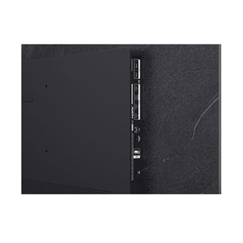 LG OLED evo AI C6 shows a split-screen planet-and-stars scene, comparing an anti-glare matte display with its Perfect Black & Perfect Color display for clearer picture quality in any light, supported by UL certification and Intertek certifications for color volume and color fidelity.