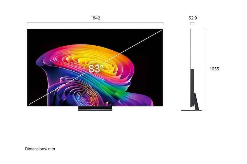 LG 83 Inch LG OLED evo AI C6 4K Smart TV 2026, OLED83C6HUP