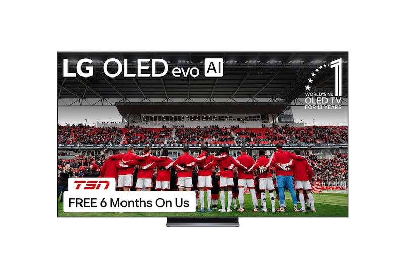 Front view of 83 Inch LG OLED evo AI C6 4K Smart TV 2026 OLED83C6HUP