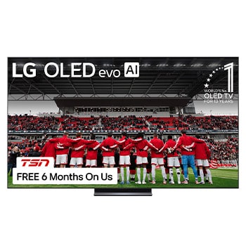 Front view of 83 Inch LG OLED evo AI C6 4K Smart TV 2026 OLED83C6HUP