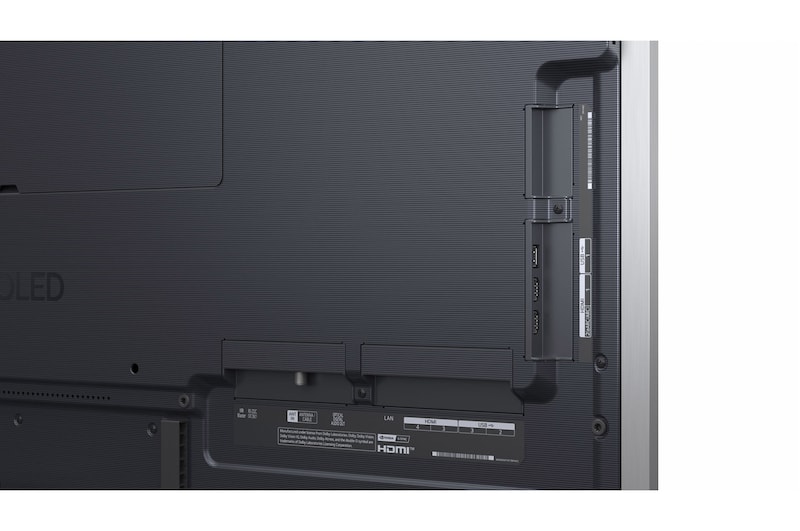 Rear view of LG OLED evo AI C5 4K Smart TV.