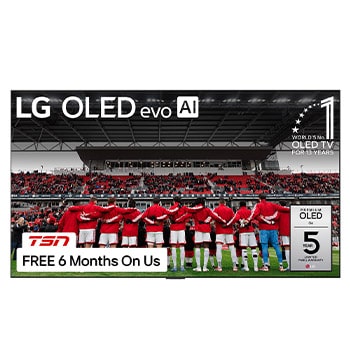 Front view of 65 Inch LG OLED evo AI G6 4K Smart TV 2026 OLED65G6WUA