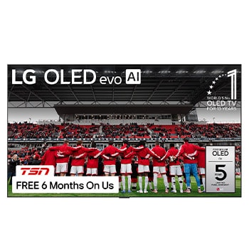 Front view of 97 Inch LG OLED evo AI G6 4K Smart TV 2026 OLED97G6WUA