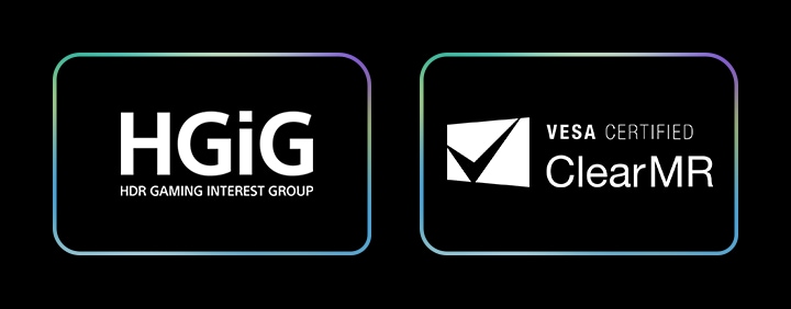 LG OLED evo AI W6 Wallpaper TV with ClearMotion features VESA-certified ClearMR 10000 and HGiG support.