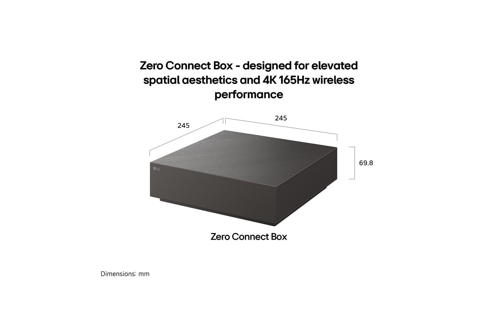 LG OLED evo AI W6 Wallpaper TV features a 9.9mm profile Wallpaper design positioned seamlessly before a panoramic window, displaying a vivid sunset cityscape whose vibrant colors and crisp detail elevate the modern living room.