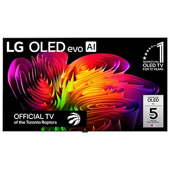 Front view of 77 inch Wallpaper TV LG OLED evo AI W6 4K Smart TV 2026 OLED77W6PUA