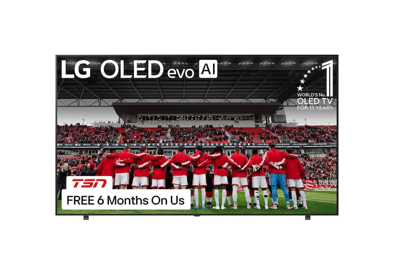 Front view of 83 Inch LG OLED AI B6 4K Smart TV 2026 OLED83B6GUA