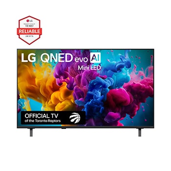 Front view of 50 inch LG QNED evo AI Mini LED QNED8M 4K Smart TV 2026 50QNED8MBUA