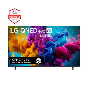 Front view of 65 inch LG QNED evo AI Mini LED QNED8M 4K Smart TV 2026 65QNED8MBUA