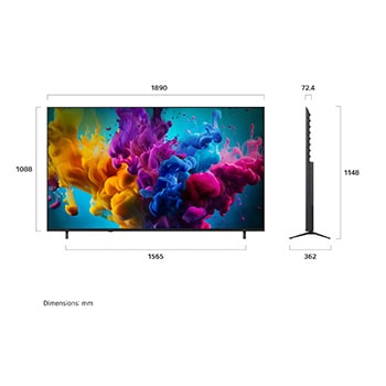 85 inch LG QNED evo AI Mini LED QNED8M 4K Smart TV 2026