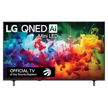 Front view of 55 inch LG QNED AI QNED73 Mini LED 4K Smart TV 2026 55QNED73BZA