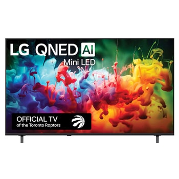 Front view of 65 inch LG QNED AI QNED73 Mini LED 4K Smart TV 2026 65QNED73BZA
