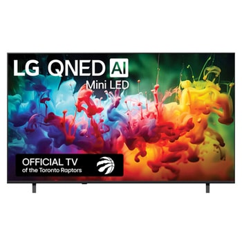 Front view of 75 inch LG QNED AI QNED73 Mini LED 4K Smart TV 2026 75QNED73BZA