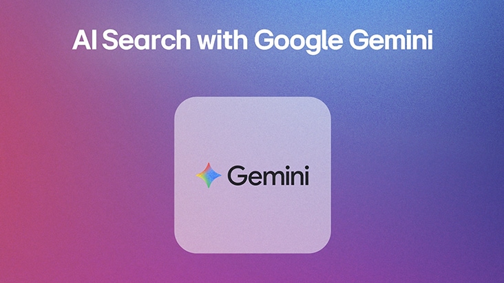 LG AI TV featuring AI Search features Google Gemini, capable of understanding voice-based queries and generating the most relevant results directly within the TV interface.