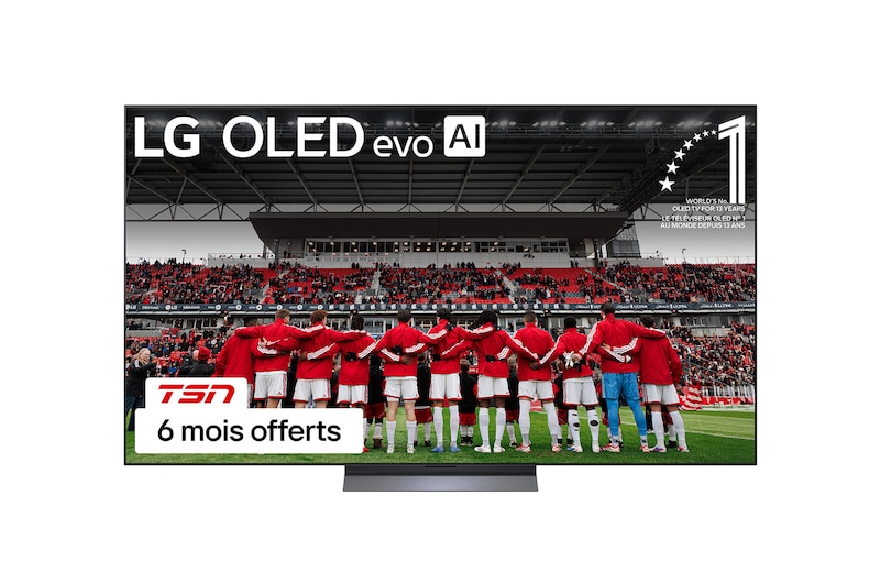 Vue avant de 77 Inch LG OLED evo AI C6 4K Smart TV 2026 OLED77C6HUP