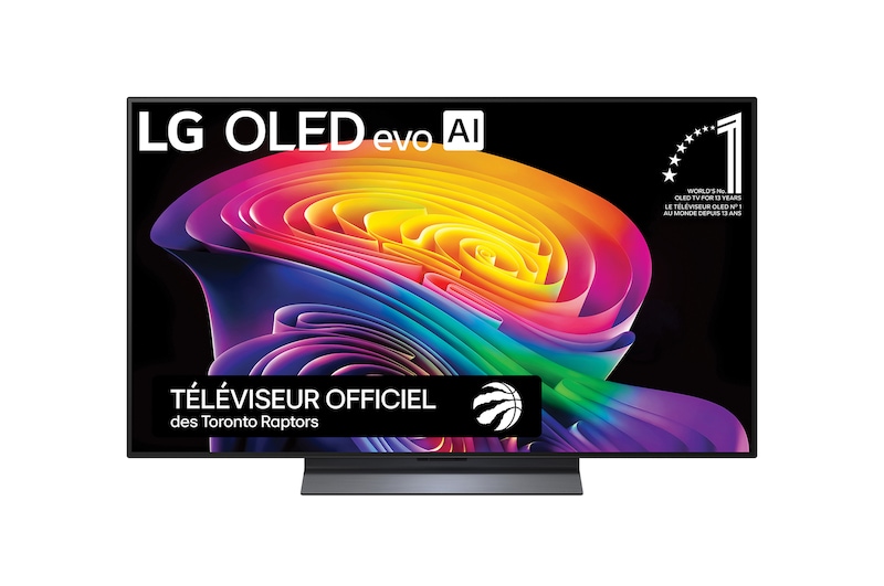 Vue avant de 48 Inch LG OLED evo AI C6 4K Smart TV 2026 OLED48C6PUA