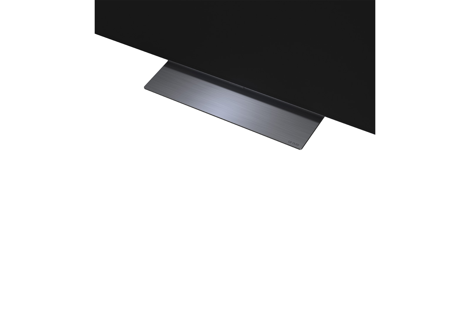 LG OLED evo AI C6 with Brightness Booster Pro shows a dark scene where glowing particles surrounding a deer silhouette, delivering up to 3.2x brighter peak brightness with higher luminance and clearer detail.