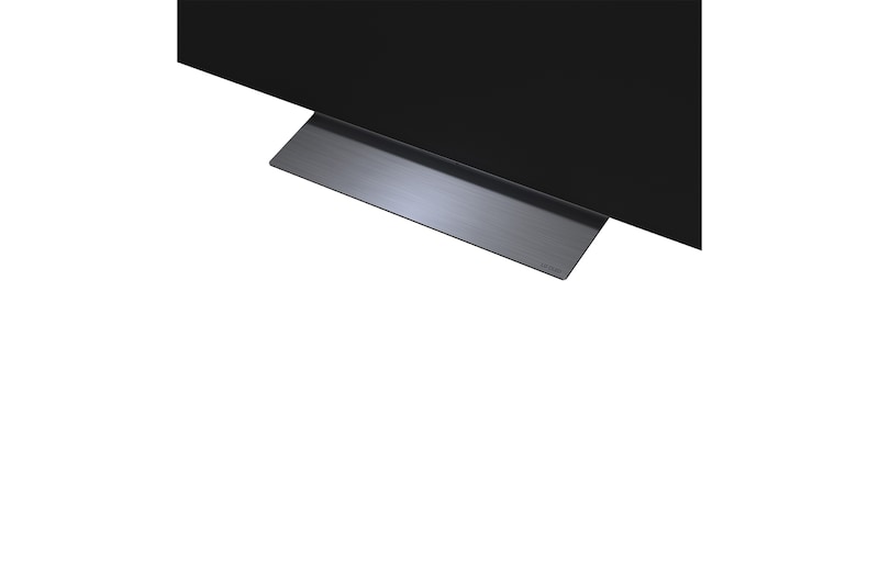 LG OLED evo AI C6 with Brightness Booster Pro shows a dark scene where glowing particles surrounding a deer silhouette, delivering up to 3.2x brighter peak brightness with higher luminance and clearer detail.