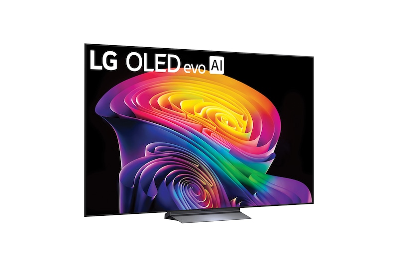 LG OLED evo AI C6 featuring Hyper Radiant Color Tech, delivering Perfect Black, Perfect Color, X3.2 brighter display, and alpha 11 AI Processor 4K Gen3 with Dual AI Engine.