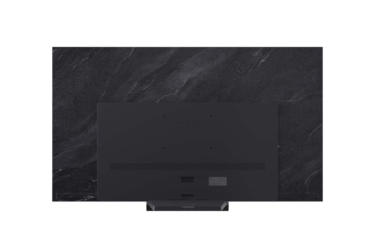 LG OLED evo AI C6 with Brightness Booster Pro shows a dark scene where glowing particles surrounding a deer silhouette, delivering up to 3.2x brighter peak brightness with higher luminance and clearer detail.