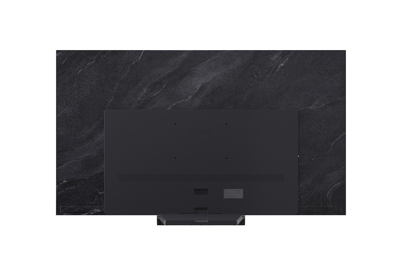 LG OLED evo AI C6 with Brightness Booster Pro shows a dark scene where glowing particles surrounding a deer silhouette, delivering up to 3.2x brighter peak brightness with higher luminance and clearer detail.