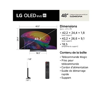 48 Inch LG OLED evo AI C6 4K Smart TV 2026