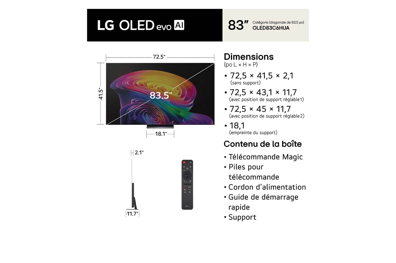 83" Inch LG OLED evo AI C6 4K Smart TV 2026