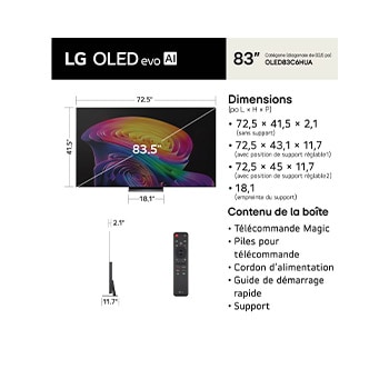 83" Inch LG OLED evo AI C6 4K Smart TV 2026