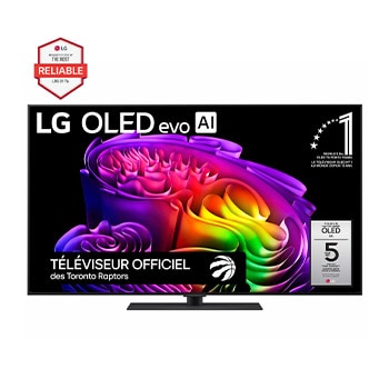Vue avant de Téléviseur intelligent OLED evo G6 IA 4K de 55 po de LG 2026 OLED55G6SUB