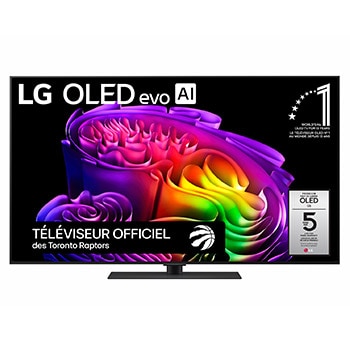 Vue avant de Téléviseur intelligent OLED evo G6 IA 4K de 55 po de LG 2026 OLED55G6SUB
