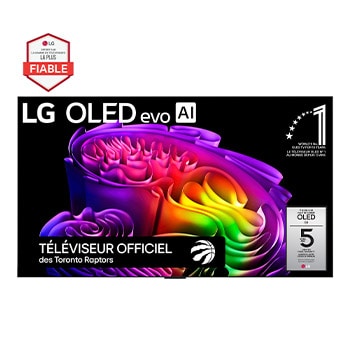 Vue avant de Téléviseur intelligent OLED evo G6 IA 4K de 55 po de LG 2026 OLED55G6WUA